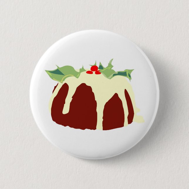 Weihnachtspudding Button (Vorderseite)