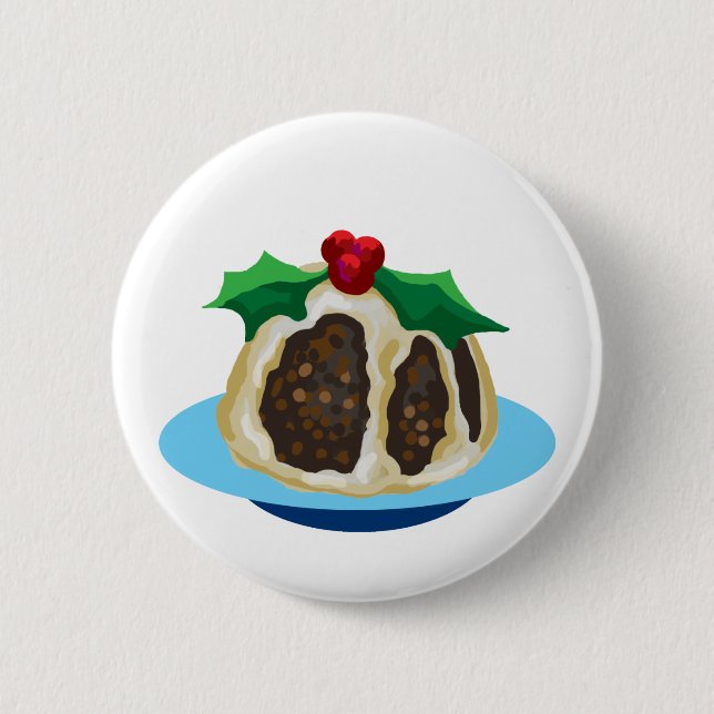 Weihnachtspudding Button (Vorderseite)