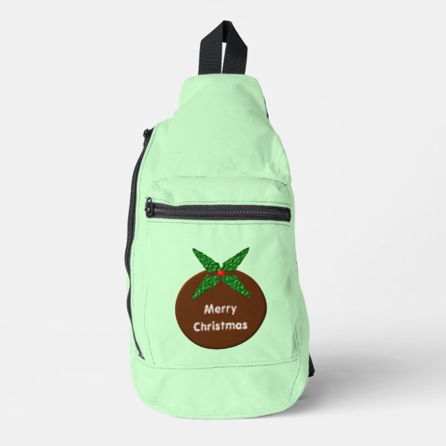 Weihnachtspudding Custom Crossbody Bag (Vorderseite)