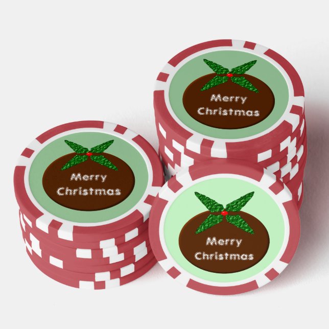 Weihnachtspudding Custom Pokerchips (Stapel)