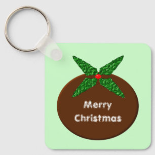 Weihnachtspudding Custom Schlüsselanhänger
