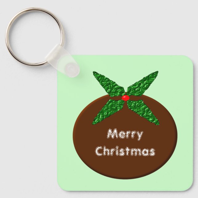 Weihnachtspudding Custom Schlüsselanhänger (Vorderseite)