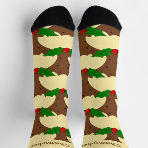 Weihnachtspudding-Design Weihnachten Socken