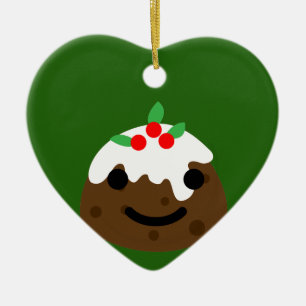 Weihnachtspudding Emoji Keramik Ornament