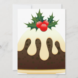 Weihnachtspudding Feiertagskarte