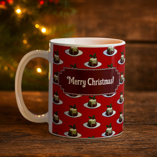 Weihnachtspudding Frohe Weihnachten! Stechpalmen-M Kaffeetasse