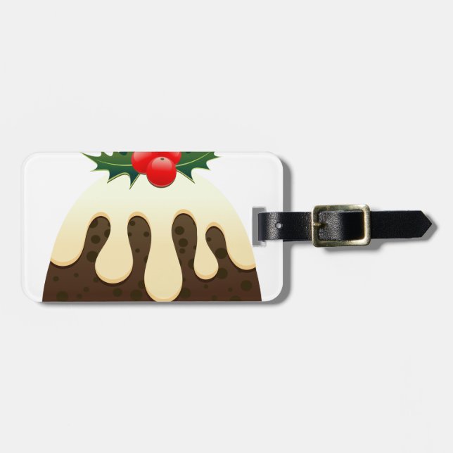 Weihnachtspudding Gepäckanhänger (Vorderseite horizontal)