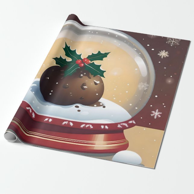 Weihnachtspudding Geschenkpapier (Ungerollt)