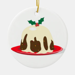 Weihnachtspudding Keramikornament