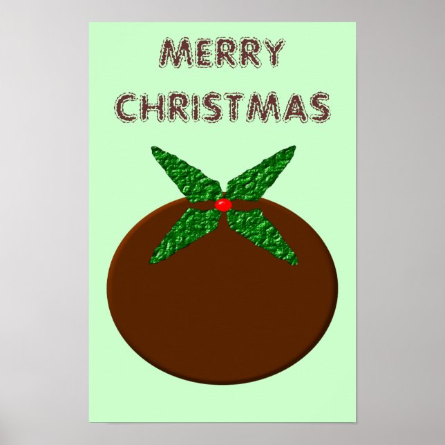 Weihnachtspudding-Plakat Poster (Vorne)