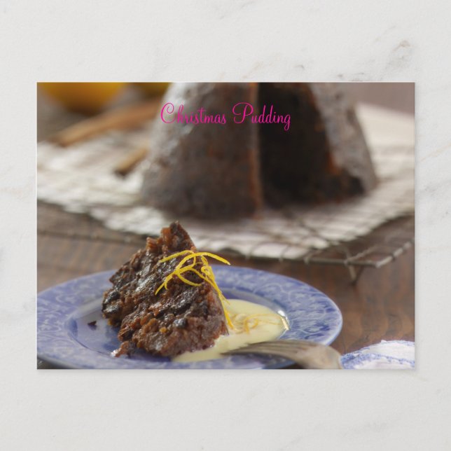 Weihnachtspudding Postkarte (Vorderseite)