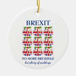 Weihnachtspudding | Union Jack | BREXIT Keramik Ornament
