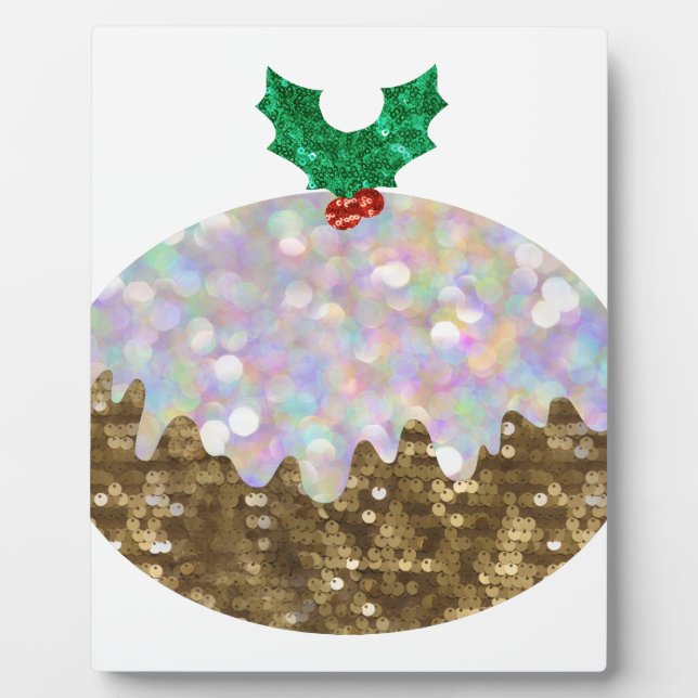 Weihnachtspuddings Fotoplatte (Vorderseite)