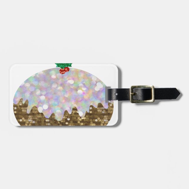 Weihnachtspuddings Gepäckanhänger (Vorderseite horizontal)
