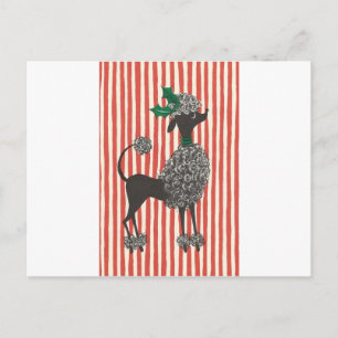 Weihnachtspudel Feiertagspostkarte