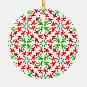 Weihnachtspudel Keramik Ornament