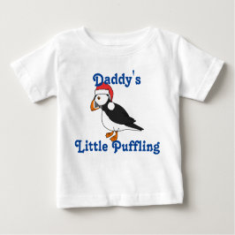 WeihnachtsPuffin mit roter Weihnachtsmannmütze Baby T-shirt