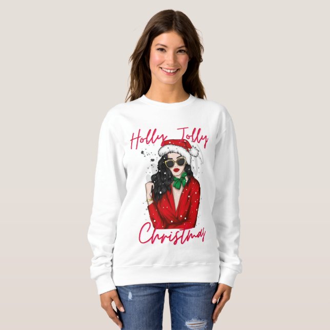 Weihnachtspulli für Frauen Sweatshirt (Vorne ganz)