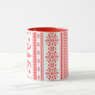 Weihnachtspulli, Rotlichtisenmuster Tasse