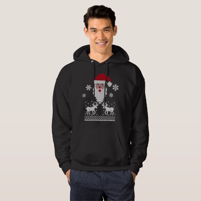Weihnachtspulli Weihnachtsmann Hoodie (Vorne ganz)