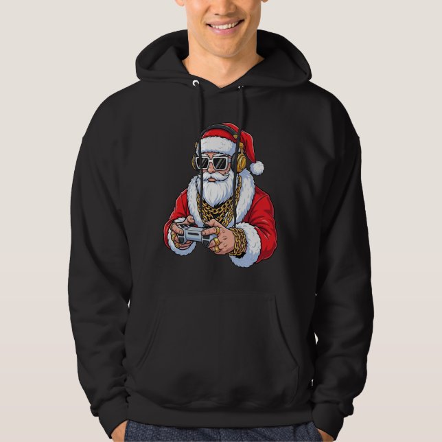 Weihnachtspullover mit Kapuze für Erwachsene Hoodie (Vorderseite)