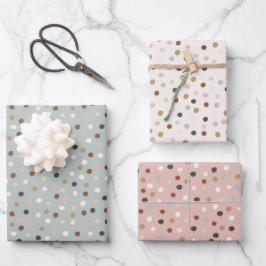 Weihnachtspunkte Geschenkpapier Set