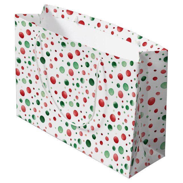 Weihnachtspunkte Große Geschenktüte (Rückseite Schrägansicht)