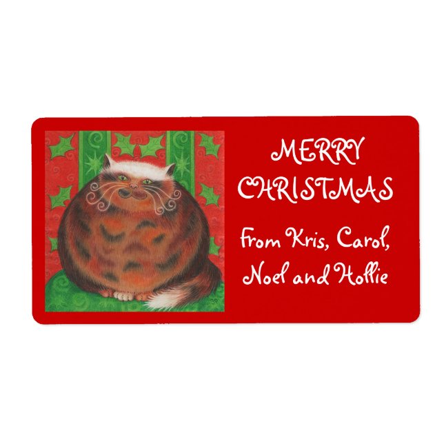 Weihnachtspuppe "aus der Familie" Geschenketikett  (Vorne)