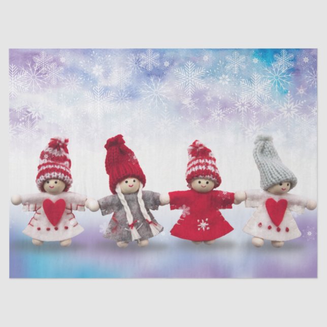 Weihnachtspuppen Seidenpapier (Vorderseite)