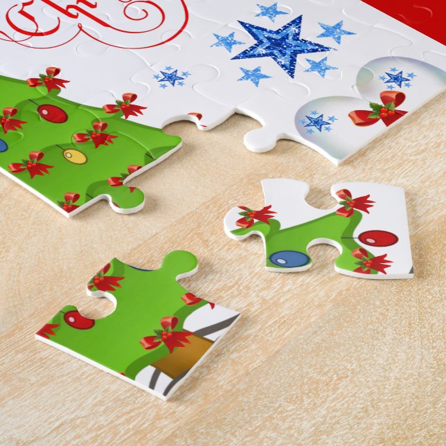 Weihnachtspuzzle-Geschenkboxen für Kinder weiß Puzzle (Seite)