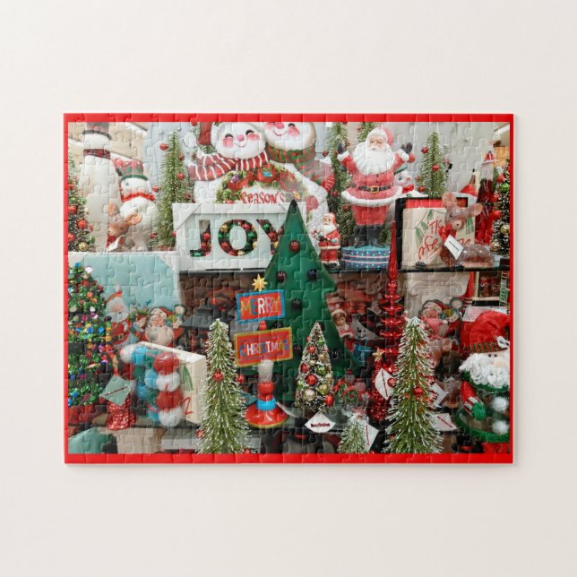 Weihnachtspuzzle Santa Snowman Tree Joy 252 PC Puzzle (Horizontal)