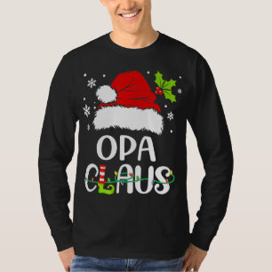 Weihnachtspyjamas Weihnachtsmann Xmas Opa Claus T-Shirt