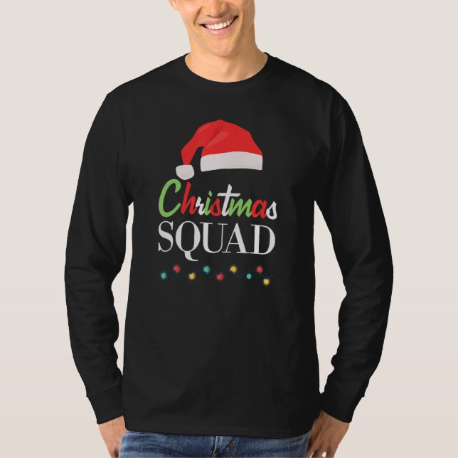 Weihnachtsquadad Pajamas Matching Family Santa Cla T-Shirt (Vorderseite)