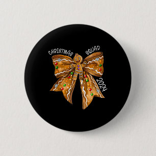 Weihnachtsquadrat 2024 Gingerbread Bow Coquette No Button