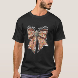Weihnachtsquadrat 2024 Gingerbread Bow Coquette No T-Shirt