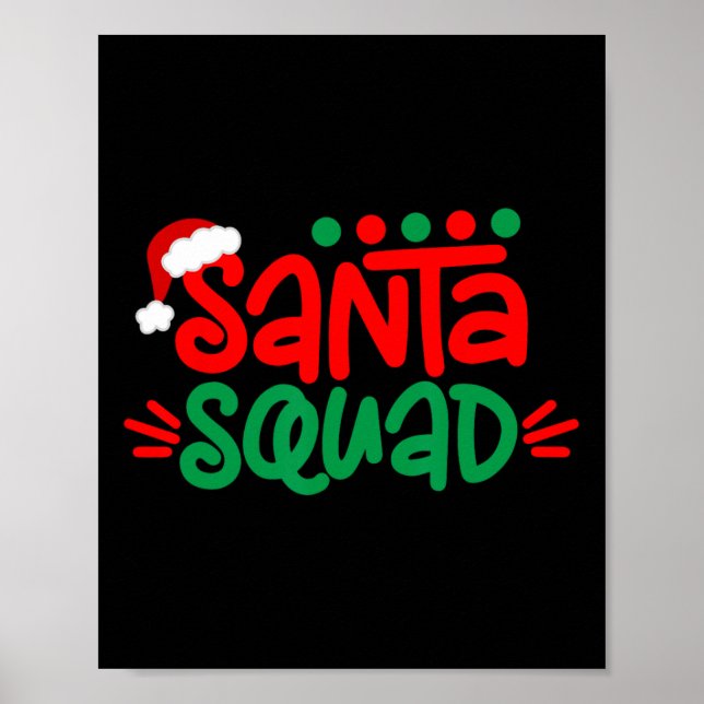 Weihnachtsquadrat Familie Matching Weihnachtsfeier Poster (Vorne)