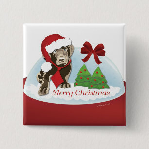 Weihnachtsquadratischer Knopf Button