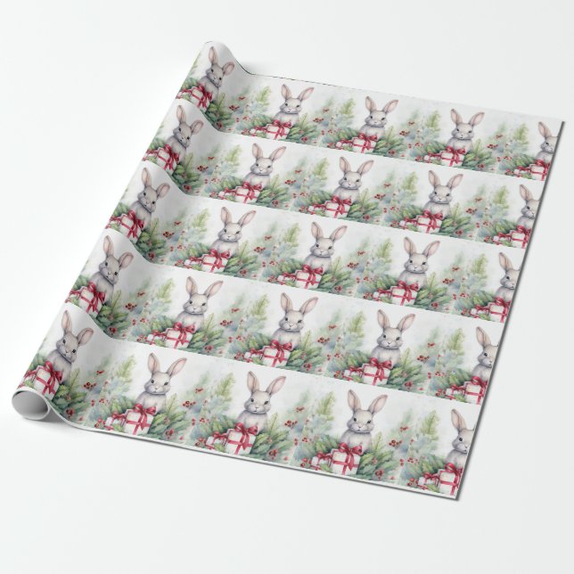 WeihnachtsRabbinerpapier Geschenkpapier (Ungerollt)