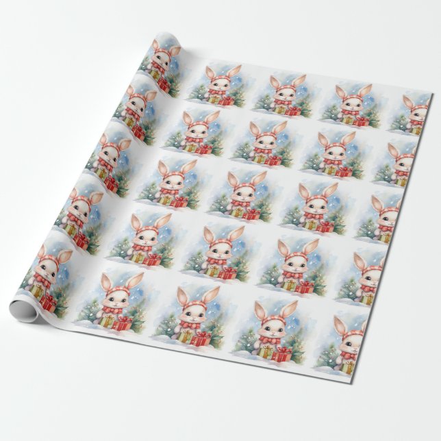 WeihnachtsRabbinerpapier Geschenkpapier (Ungerollt)