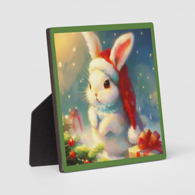 WeihnachtsRabbit 2 Fotoplatte (Vorderseite)