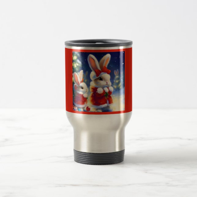 WeihnachtsRabbit 3 Reisebecher (Mittel)