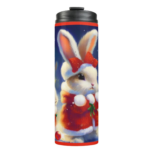 WeihnachtsRabbit 3 Thermosbecher (Vorderseite)