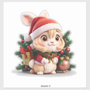 WeihnachtsRabbit Aufkleber