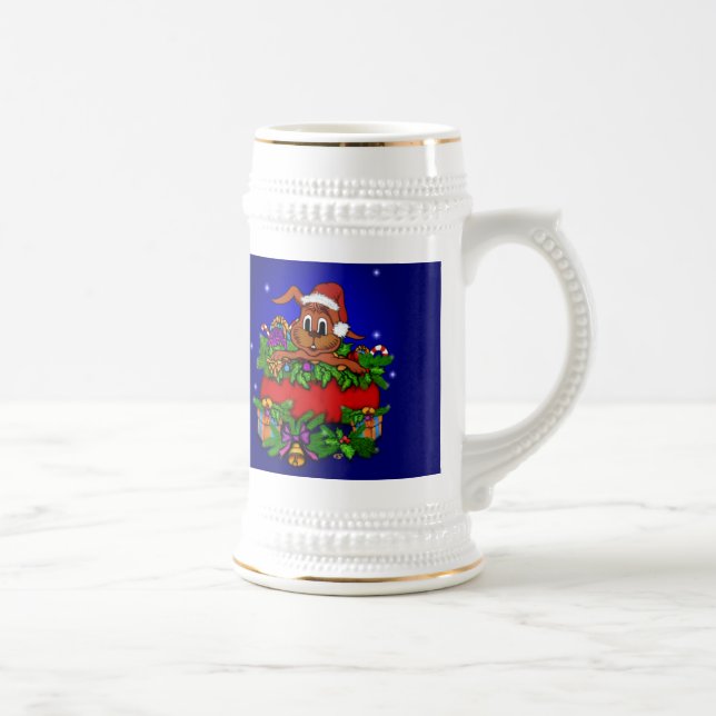 WeihnachtsRabbit Bierglas (Rechts)