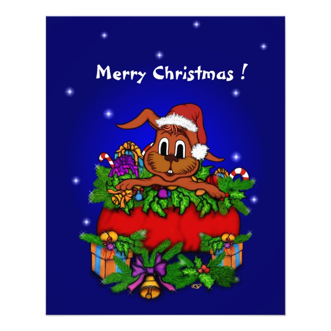 WeihnachtsRabbit Fotodruck (Vorne)