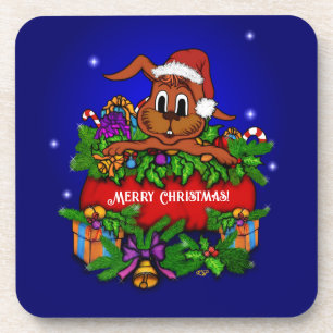 WeihnachtsRabbit Getränkeuntersetzer