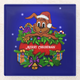 WeihnachtsRabbit Glasuntersetzer