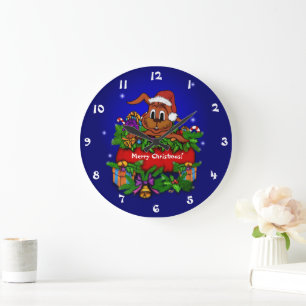 WeihnachtsRabbit Große Wanduhr