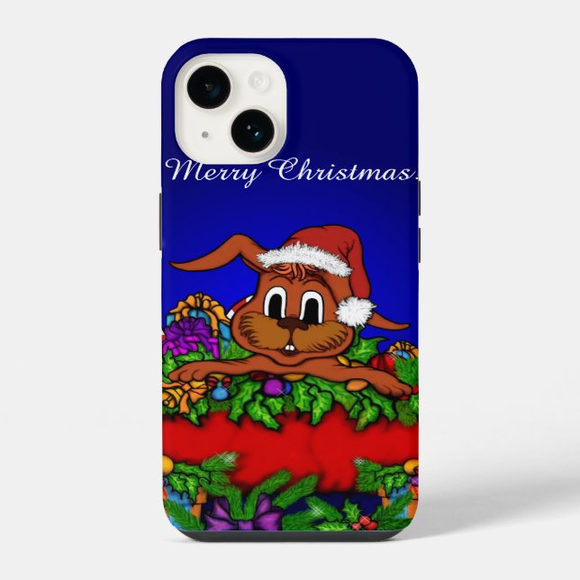 WeihnachtsRabbit iPhone Hülle (Rückseite)