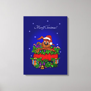 WeihnachtsRabbit Leinwanddruck
